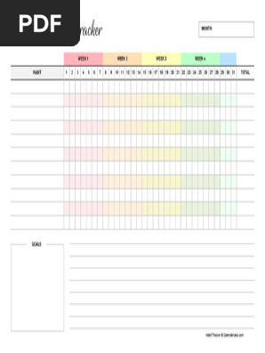 Printable Monthly Habit Tracker
