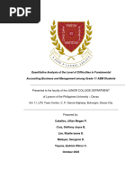 Group 5 Descriptive Quantitative Analysis of The Level of Difficulties in Fundamentals Accounting Business and Management Among ABM Students