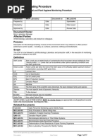 Environmental and Plant Hygiene Monitoring Procedure