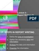 Report Writing Lecture 4