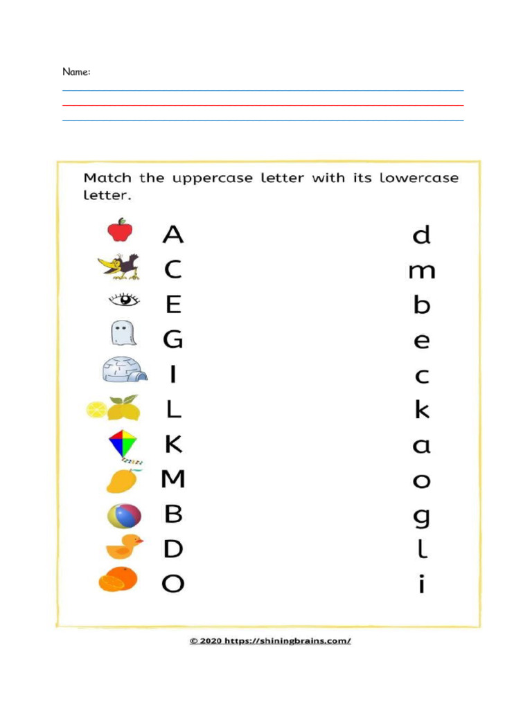 Alphabet Matching PDF