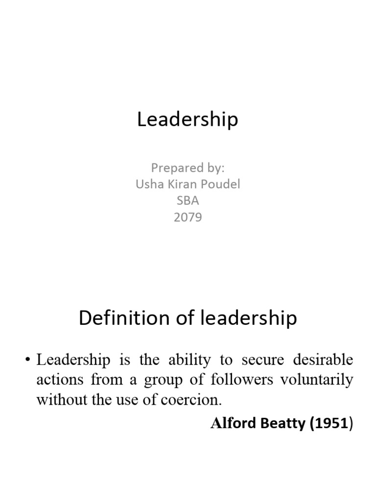 Understanding Leadership Theories and Styles | PDF | Leadership | Power ...