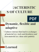 Characteristics of Culture