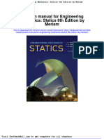 Full Solution Manual For Engineering Mechanics Statics 9Th Edition by Meriam PDF Docx Full Chapter Chapter