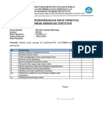 Jurnal Perkembangan Sikap Spiritual (Observasi Tertutup)