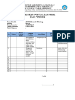 Jurnal Sikap Spiritual Dan Sosial Oleh Pendidik