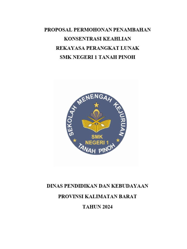 Proposal Pembukaan KK Baru, SMK 1 TP, RPL | PDF