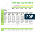 Spring Morning Schedule