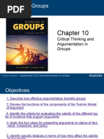 Chapter 10 Critical Thinking and Argumentation in Groups