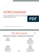 Spelling Workshop Word Endings