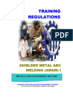 Training Regulations: Shielded Metal Arc Welding (Smaw) I