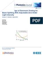 Alternative Design of Dammann Grating For Beam Splitting With Adjustable Zero-Order Light Intensity
