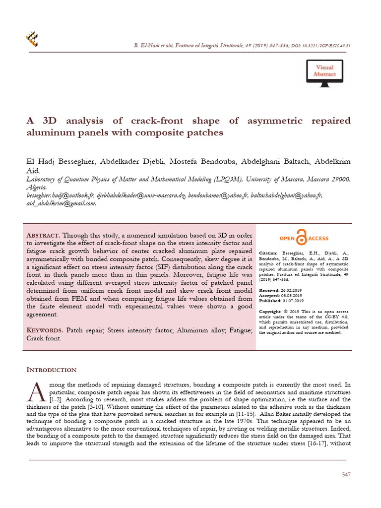 A 3D Analysis of Crack Front Shape of As | PDF | Fracture | Fracture ...