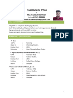 Curriculum Vitae: MD. Sojibur Rahman