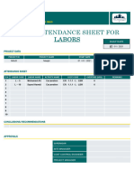 Daily Attendance Sheet For Labor