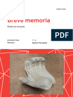 Breve Memoria Molde de Escayola - Roberto Fernández