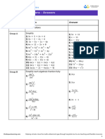 Algebric Expression Worksheet Answerkey