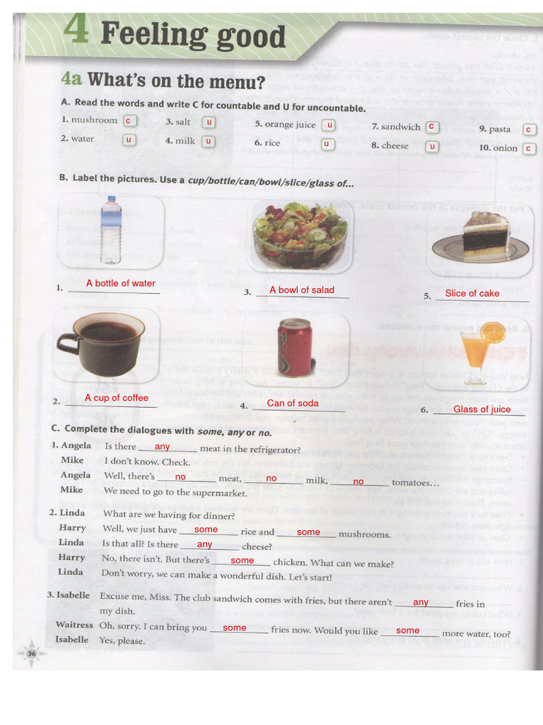 4A workbook homework | PDF