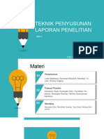 Teknik Penyusunan Laporan Penelitian