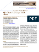 PLAN-DO-SEE: Lesson Study-Based Differentiated Learning in Middle Schools