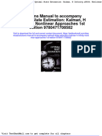 Solutions Manual To Accompany Optimal State Estimation: Kalman, H Infinity,& Nonlinear Approaches 1st Edition 9780471708582