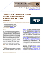 "DINO vs. DINI" Educational Game To Increase Children's Cognitive Abilities-What Are Its Level Elements?