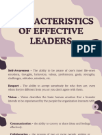 Characteristics of Effective Leader