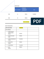 Budget Proposal With Breakdown