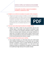 Avance e Intervención en Niños Con Trastornos de Ansiedad