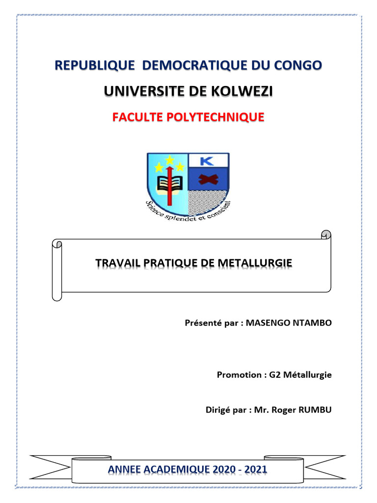 Métallurgie et ressources minérales en RDC | PDF | Métaux | Métallurgie