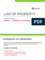L5 p3 (Limitations On Ownership) Law of Property