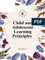 Child and Adolescent Learning Principles 