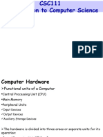 CSC 111 - (3) Computer Hardware