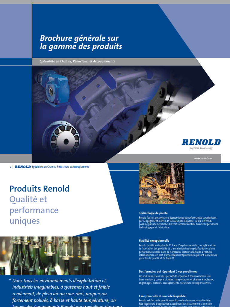 Catalogue Renold | PDF | Engrenage | Sciences physiques
