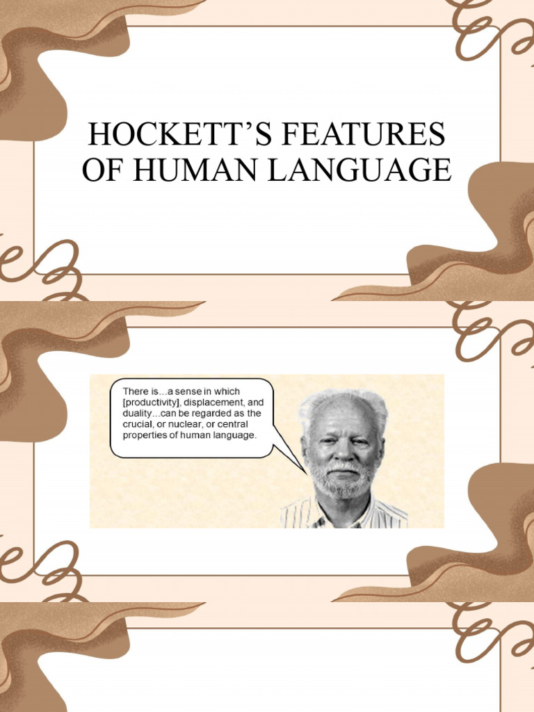 Hocketts Features of Human Language Zed and Jas | PDF | Cognitive ...