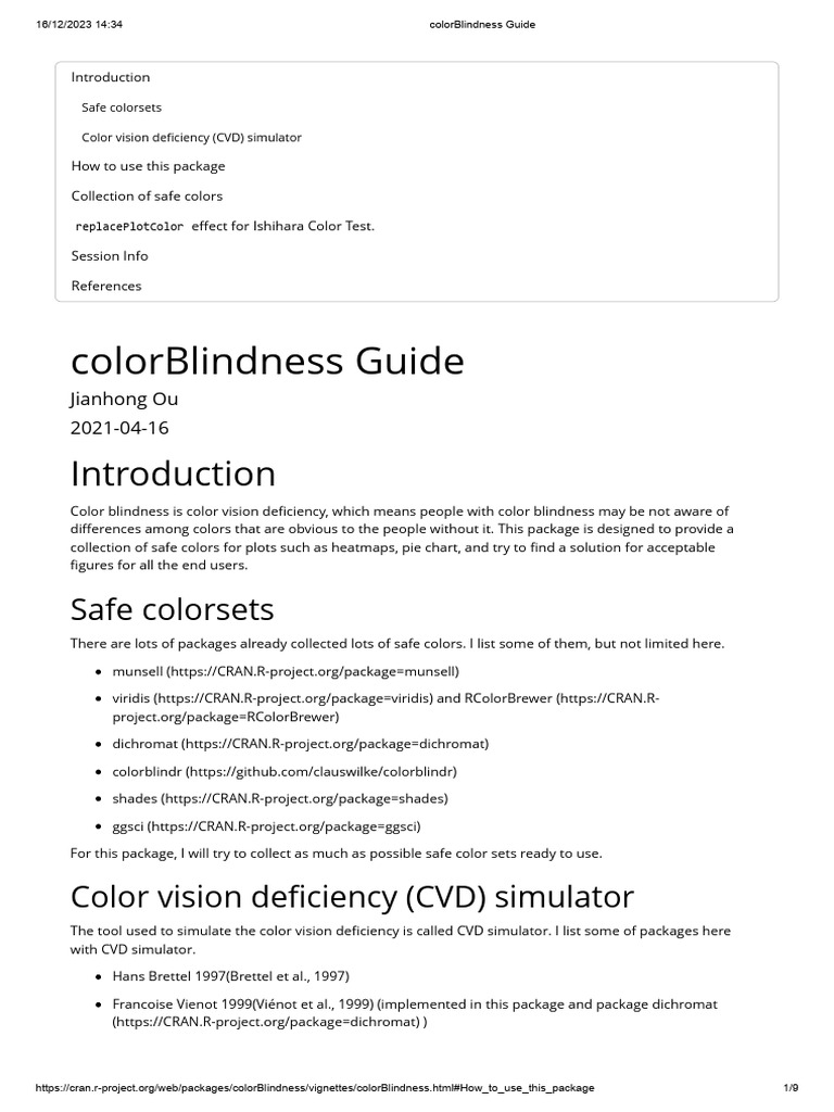 Colorblindness Guide | PDF | Artistic Techniques | Multidimensional ...