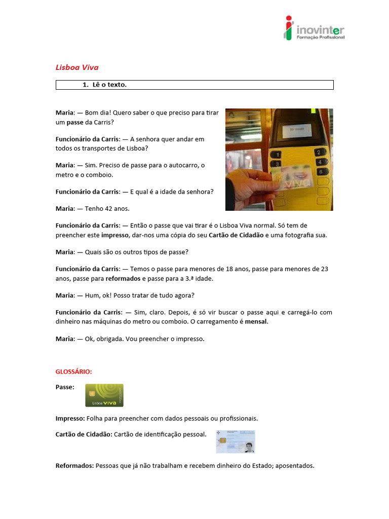 Ficha de Trabalho - Impresso | PDF