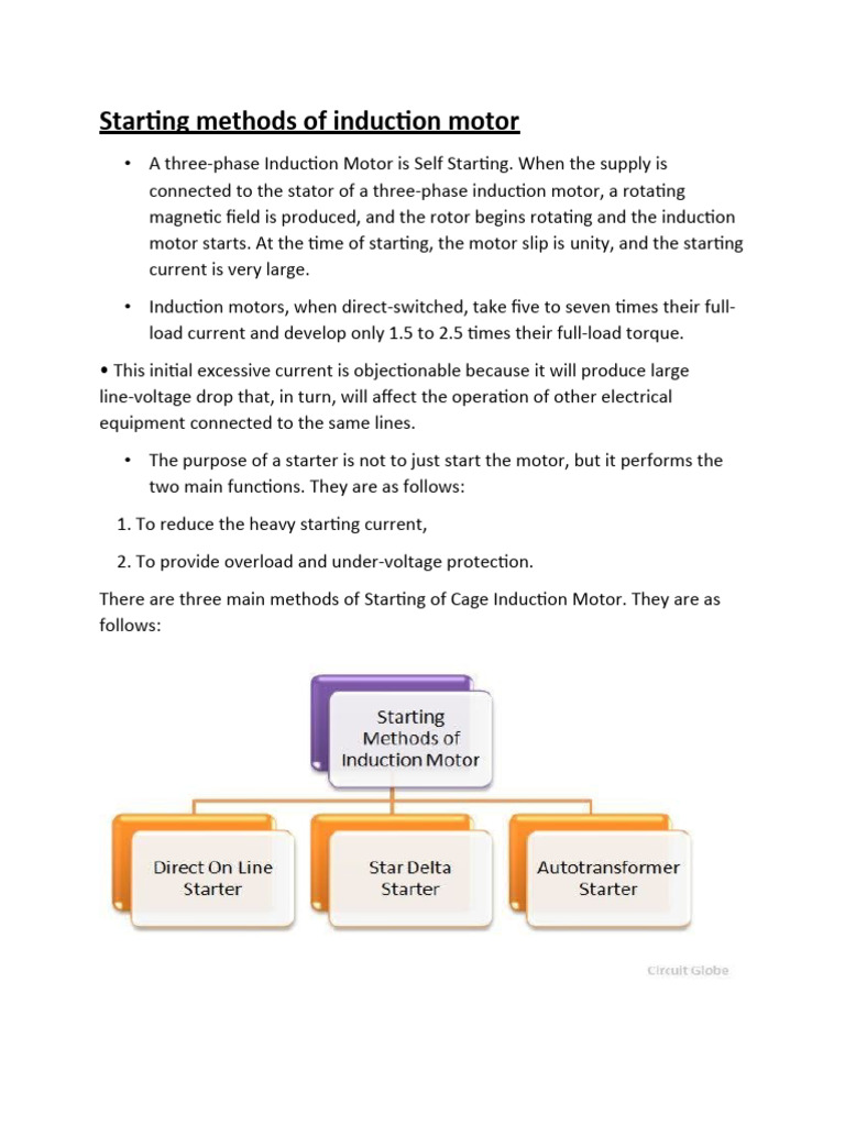 Starting Methods of Induction Motor PDF