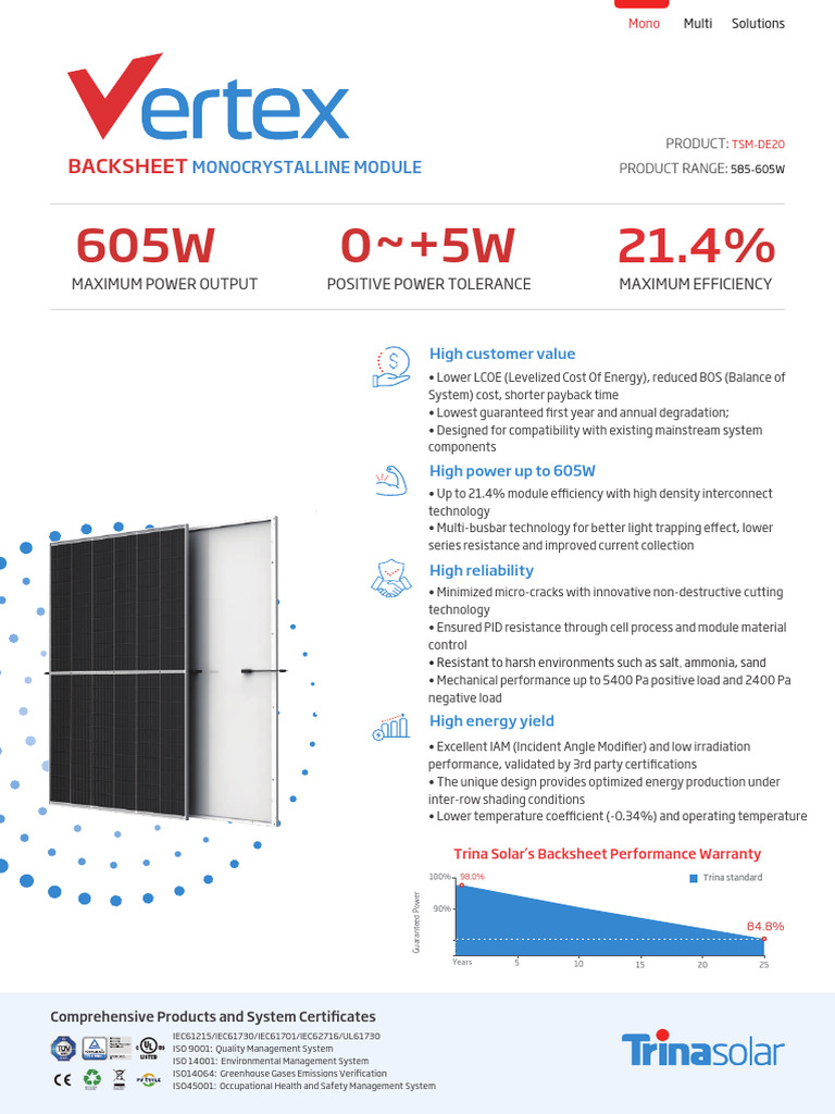 High-Efficiency Monocrystalline Solar Modules | PDF | Photovoltaics ...