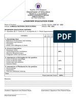 Interview Evaluation Form