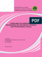 Assessment Procedures Secondary Schools and Proffessional Levels
