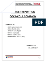 Project Report On Coca Cola Company