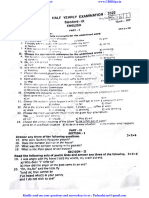 9th English Half Yearly Exam 2022 Original Question Paper Thiruvallur District PDF Download