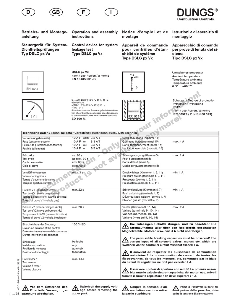 DUNGS DSLC PX VX | PDF