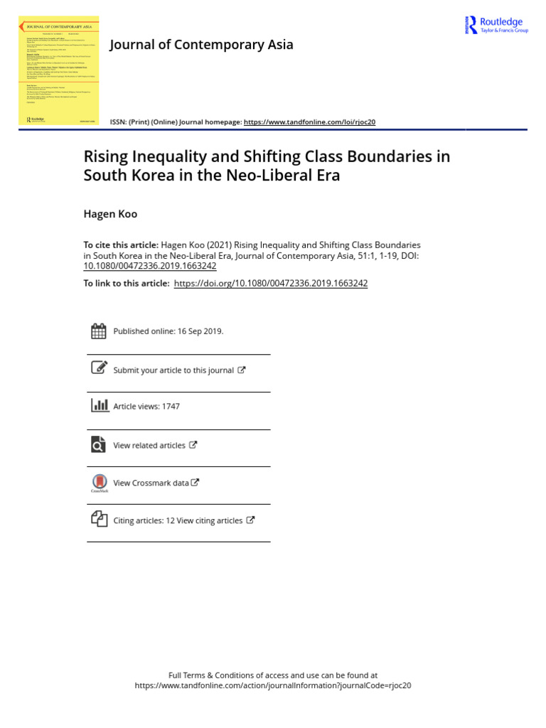South Korea's Rising Inequality | PDF | Income Distribution | Economic ...