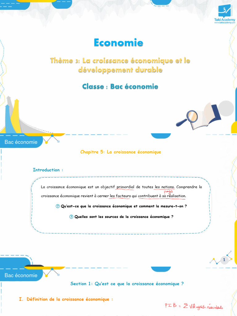 Croissance économique et PIB : concepts clés | PDF | Produit intérieur ...