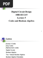 Codes and Boolean Algebra