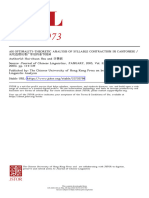 An Optimality-Theoretic Analysis of Syllable Contraction in Cantonese