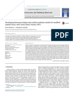 Developing Laboratory Fatigue and Resilient Modulus Models For Modified Asphalt Mixes With Waste Plastic Bottles (PET)