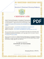 Certificate STEVtA-AIT Electronic and Information Engineering Technology